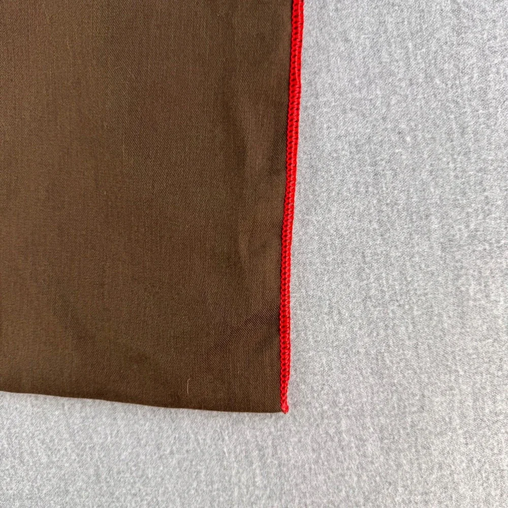 Coach Dust Bag Brown Drawstring Storage Pouch Red Trim 19 x 14.75 Large